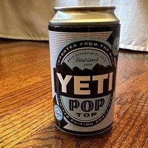 Yeti Pop Top Black and Silver Can